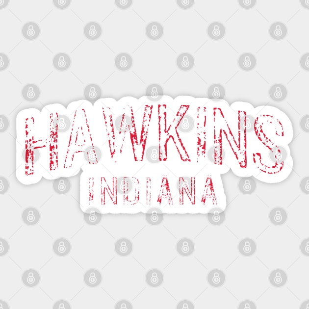 Hawkins Indiana Sticker by lorocoart